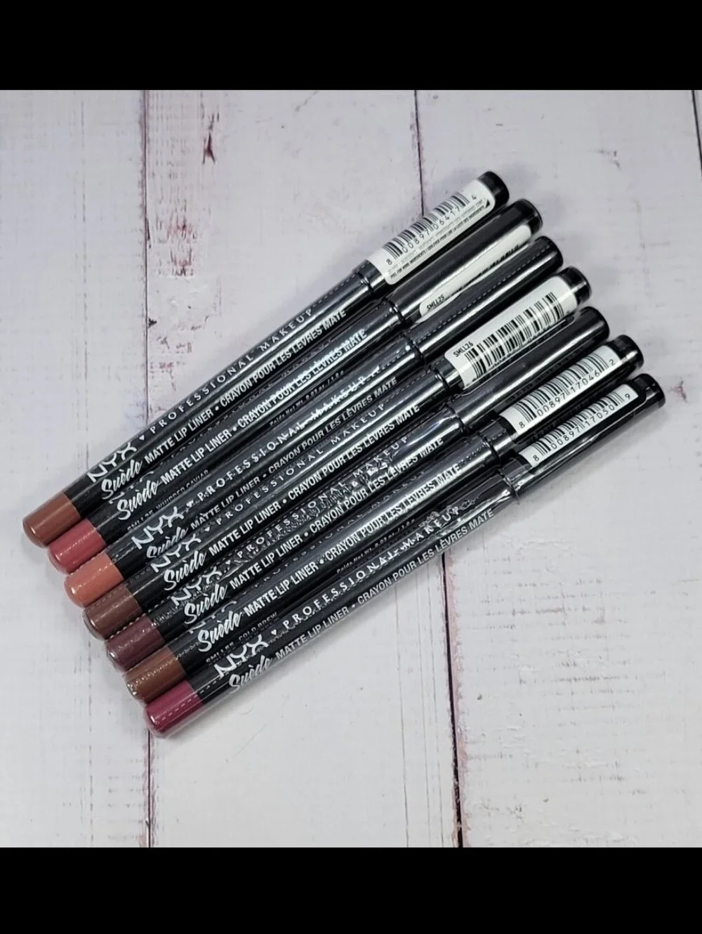 Nyx 7 Piece Suede Matte Lip Liner Bundle NEW!
